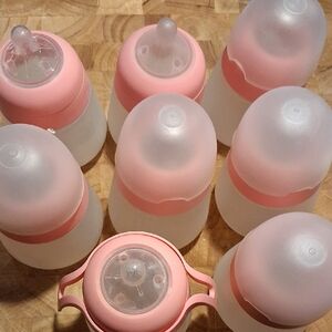 Pink Baby Bottles Set